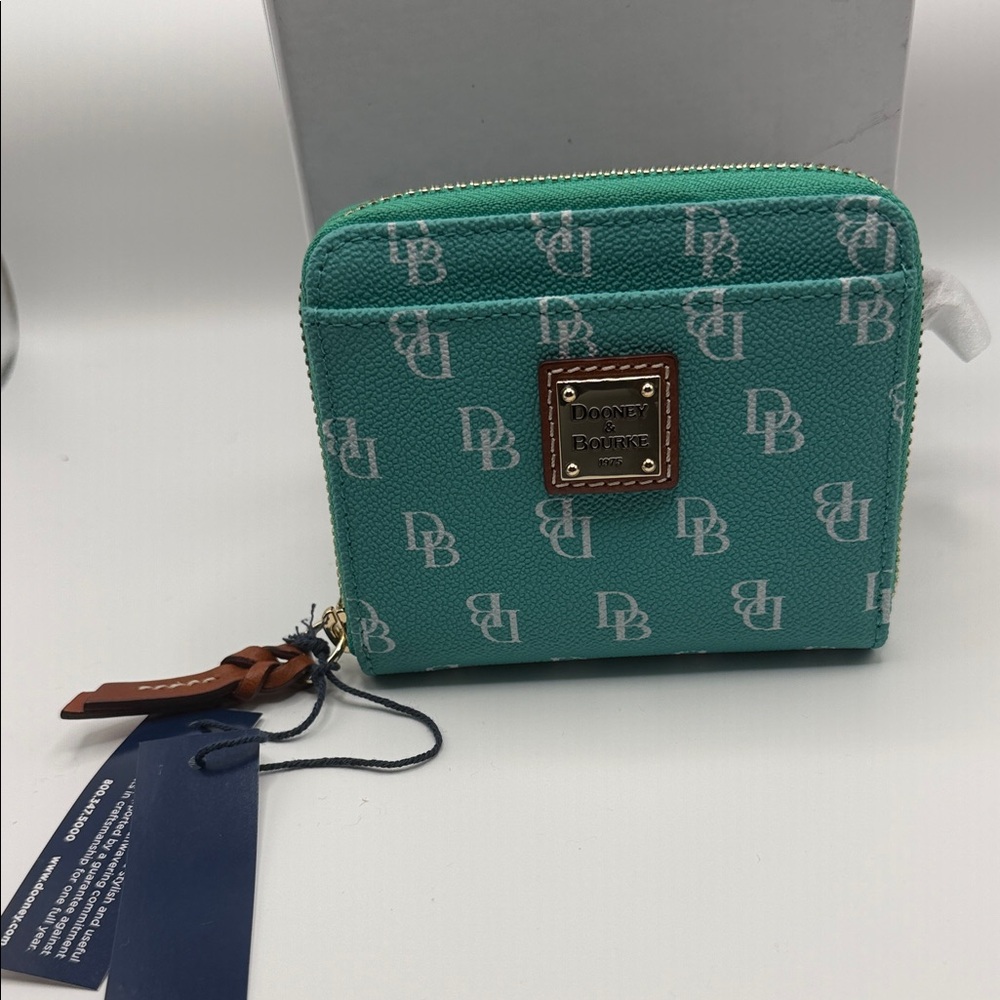 Dooney & Bourke Aqua Logo Wallet